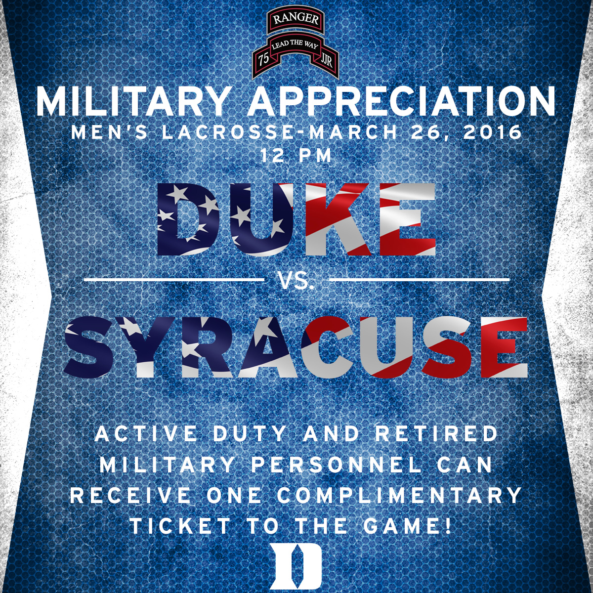 Duke to Host Military Appreciation Day and Honor Jimmy Regan