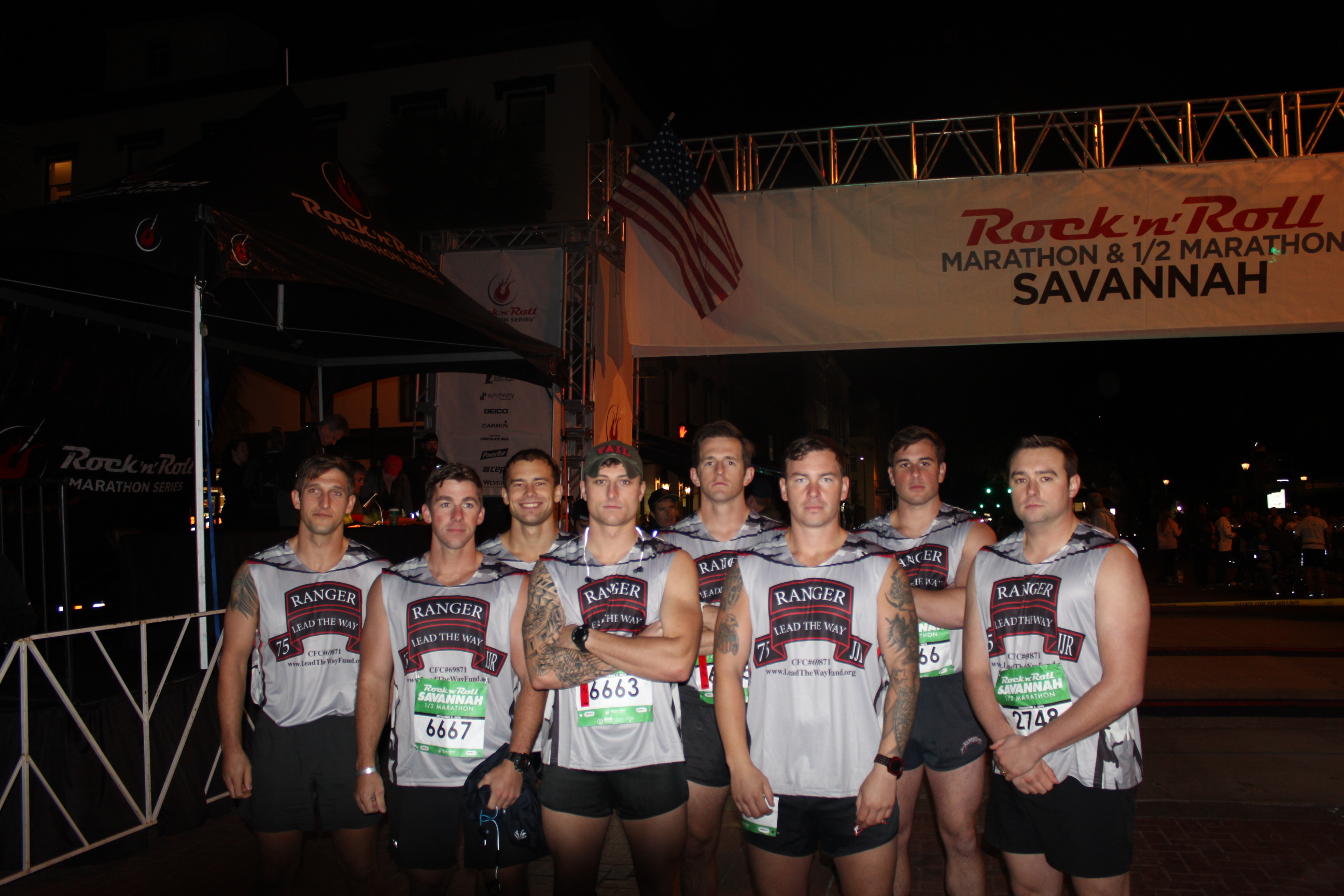 1st Batt Rangers supporting LTWF at the Rock N Roll Marathon Savannah