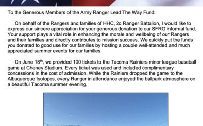 2nd Battalion HHC Thank You